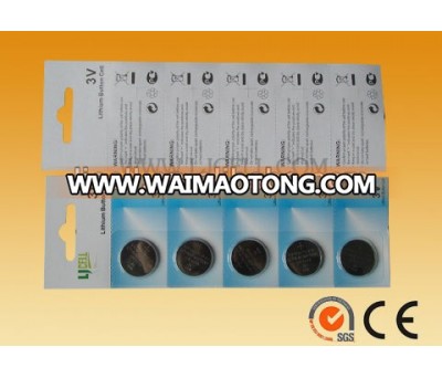 High quality CR2477 3V Lithium button cell battery for led light , blister card packing