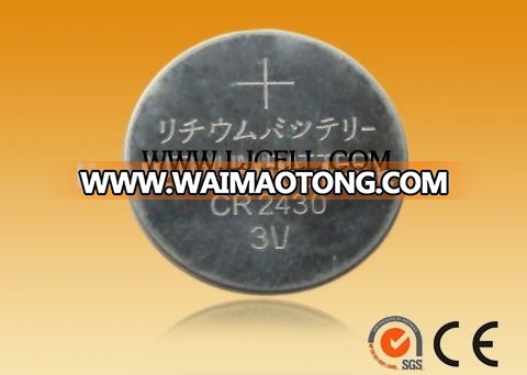 CR2430 3V Lithium button cell battery CR2430 280mAH